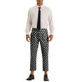 thumbnail image 2 of INSPIRE CHIC Polka Dots Pants for Men's Slim Fit Business Printed Cropped Dress Trousers, 2 of 4