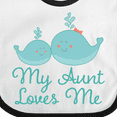 thumbnail image 4 of Inktastic My Aunt Loves Me Whale Boys or Girls Baby Bib, 4 of 4