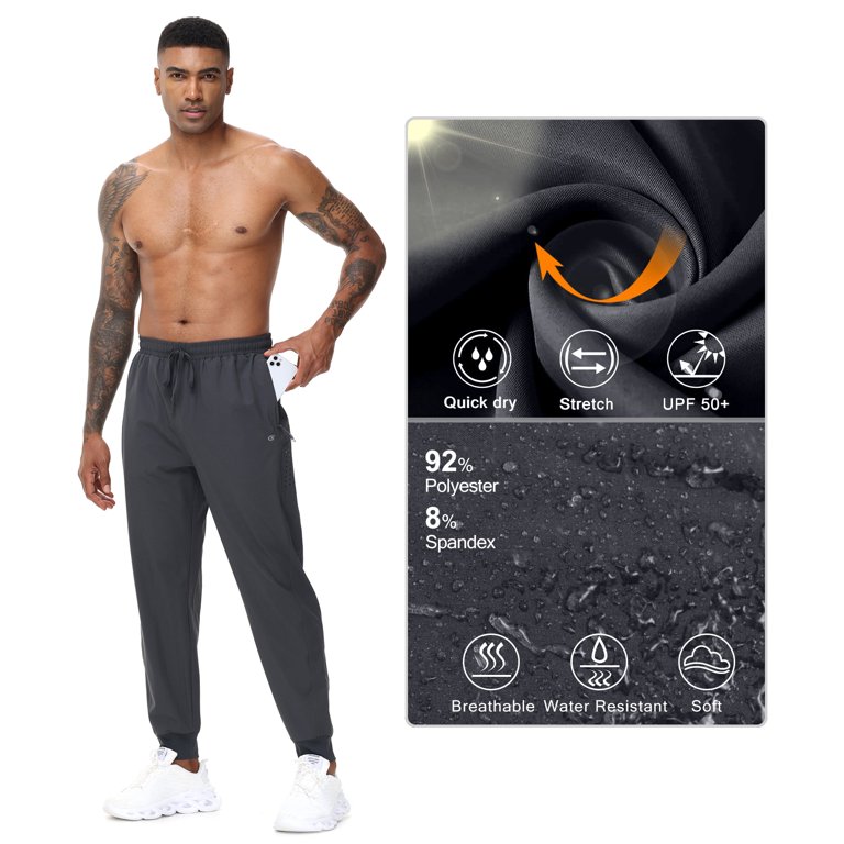 Weilanxin Men's Athletic Joggers with Zipper Pockets photo 7