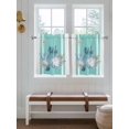 thumbnail image 2 of Summer Coastal 2 Panel Kitchen Curtains for Small Windows, Watercolor Shells Coral Starfish Ocean Blue Bathroom Tier Curtain, Short Window Treatment for Bedroom/Living Room 55"x24", 2 of 6