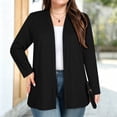 thumbnail image 3 of Perfectbot Women's V-Neck Open Front Cardigan Long Sleeve Loose Fit Casual Kit Cover Up for Spring Fall, 3 of 8