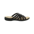 thumbnail image 3 of Izod Womens Slaight Faux Leather Slip-On Slide Sandals Brown 9 Medium (B,M), 3 of 3