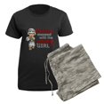 thumbnail image 5 of CafePress - Combat Girl Mesothelioma Women's Dark Pajamas - Women's Short Sleeve Print T-Shirt and Pants Dark Cotton Pajama Set, 5 of 7