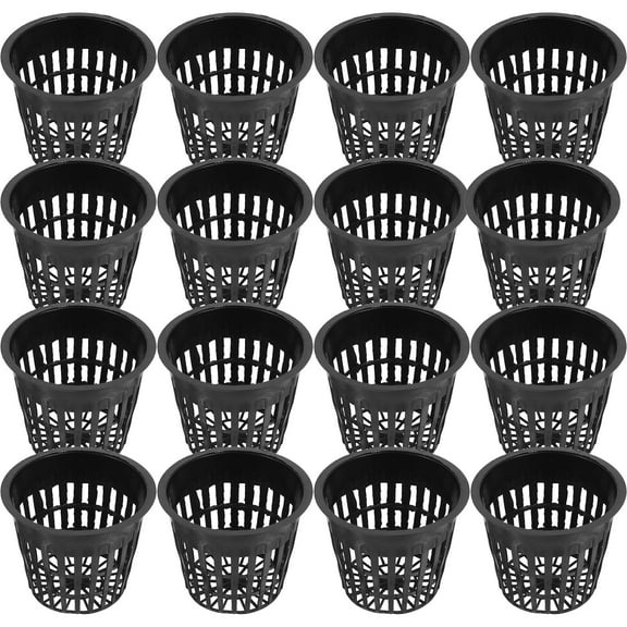SOPOTUTU 50Pcs Plastic Net Cups for Hydroponics Gardening, Water Saving and Strong Structure