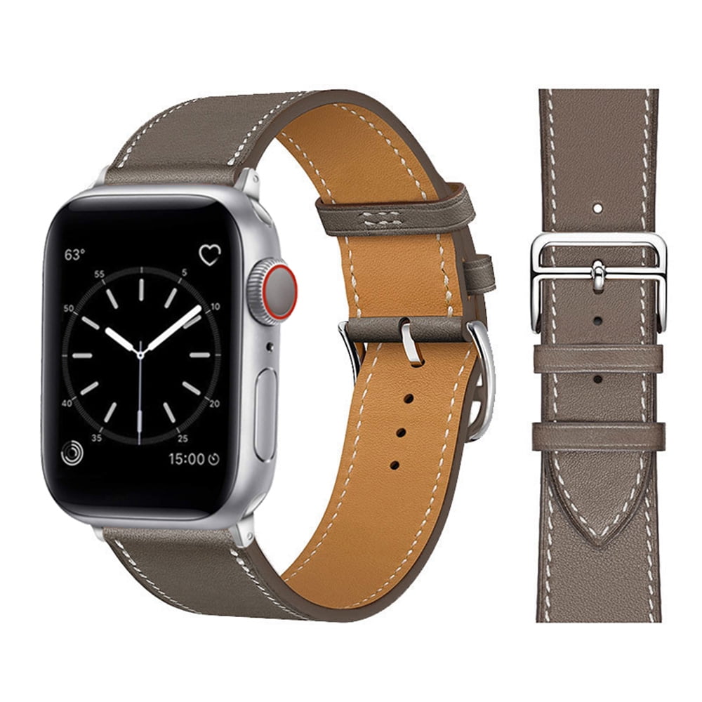 youco Compatible with Apple Watch Band 38mm 40mm 42mm  44mm,Luxury Designer Soft Leather Watch Band Replacement Wrist Strap  Compatible for iWatch Series 654321 SE : Cell Phones & Accessories