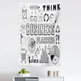 thumbnail image 1 of Black White Tapestry, Business Planning Theme Doodle Set Brainstorming Presentation and Progress, Fabric Wall Hanging Decor for Bedroom Living Room Dorm, 5 Sizes, Black White, by Ambesonne, 1 of 1