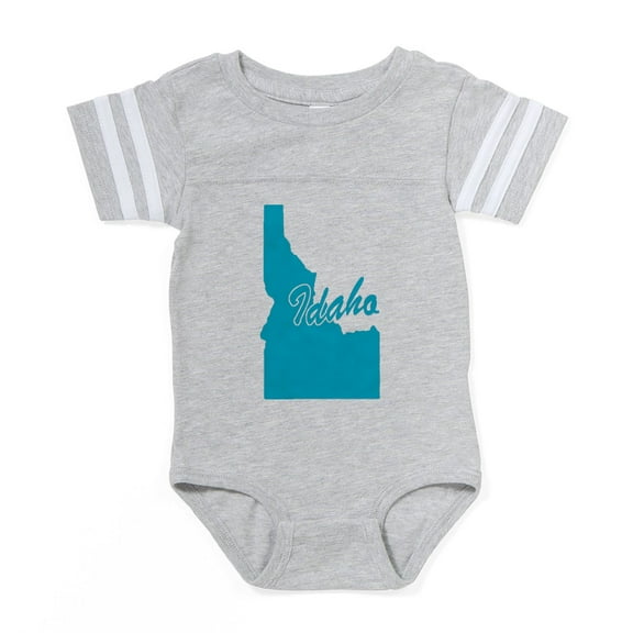 CafePress - 3 Idaho - Cute Infant Baby Football Bodysuit