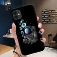 thumbnail image 1 of Coque arrière en silicone souple TPU pour iPhone, compatible modèles 6, 7, 8, 11 Pro Max, X, Poly, XS Max, 12 Mini, lune, étoile, astronome, drôle qiuyongming unisex, 1 of 2