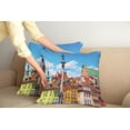 thumbnail image 2 of Ambesonne Travel Throw Pillow Cover 2 Pack, Scenic Old Warsaw, 18", Multicolor, 2 of 5