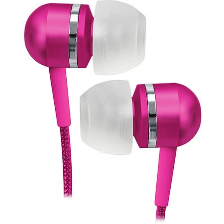Coby Pink High-Performance Isolation Stereo Earphones, CVEM79PNK