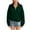 Green, variant on BLCHUNen Womens Sweatshirts Casual 1/4 Zip up Turndown Collar Pullover Long Sleeve Loose Workout Sports Leisure Fall Tops