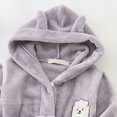 thumbnail image 6 of HFHAPW Boys Hooded Bathrobe Kids Plush Fuzzy Fleece Robe Teen boy Soft Spa Robe Girls Sleepwear pajamas Toddler Nightgown 18-24M 2-14T(Grey,13-14 Y), 6 of 6