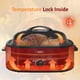 thumbnail image 2 of Sunvivi Horno asador de 20 cuartos con tapa auto-bastante, horno eléctrico para asar pavo con bandeja y rejilla extraíbles, acero inoxidable, rojo, 2 of 5