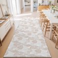 thumbnail image 3 of Hallway Runner Rug 2'x6', Nautical Seashell Kitchen Runner Rugs Non-Slip Carpet Mats, Summer Coastal Marine Shells Beige Bedside Rugs Runners Washable Floor Carpet for Bathroom Laundry Room, 3 of 8