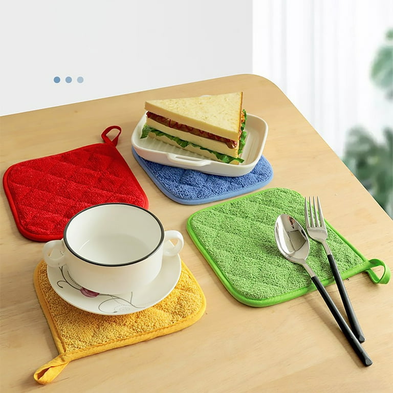 Multipurpose Cotton Pot Holder Cooking Square Potholders Heat Resistant Hot  Pads Table Placemat Kitchen Tool Baking Accessories