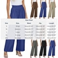 thumbnail image 3 of JGGSPWM Women's Wide Leg Pants Summer Solid Color Casual Elastic Waist Long Lounge Travel Pants Trousers with Pockets Blue L, 3 of 8