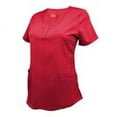 thumbnail image 4 of Natural Uniforms Women's Ultra Soft Stretch Drop-Neck 2 Pocket Scrub Top 8117 (Red, XXX-Large), 4 of 4