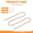 thumbnail image 2 of Uxcell Leather Purse Handle Strap, 39 Inch Chain Strap Replacement DIY Flat Chain Strap, Pink, 2 of 6