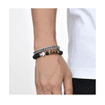 thumbnail image 2 of Pulsera Hombre Acero Inoxidable Cruz Ojo De Tigre, 2 of 4