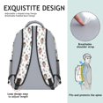 thumbnail image 5 of Princess and Fairy White Pattern Backpack for School, Cute School Bag with Adjustable Shoulder Straps and Padded Back, 15.3"x11"x6.7", 5 of 5