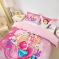 thumbnail image 2 of Erosebridal Cute Mermaid Pattern Duvet Cover Set,Ocean Life Sea Animal Bedding Full For Girls Teens 3pcs,No Comforter,Reversible, 2 of 6