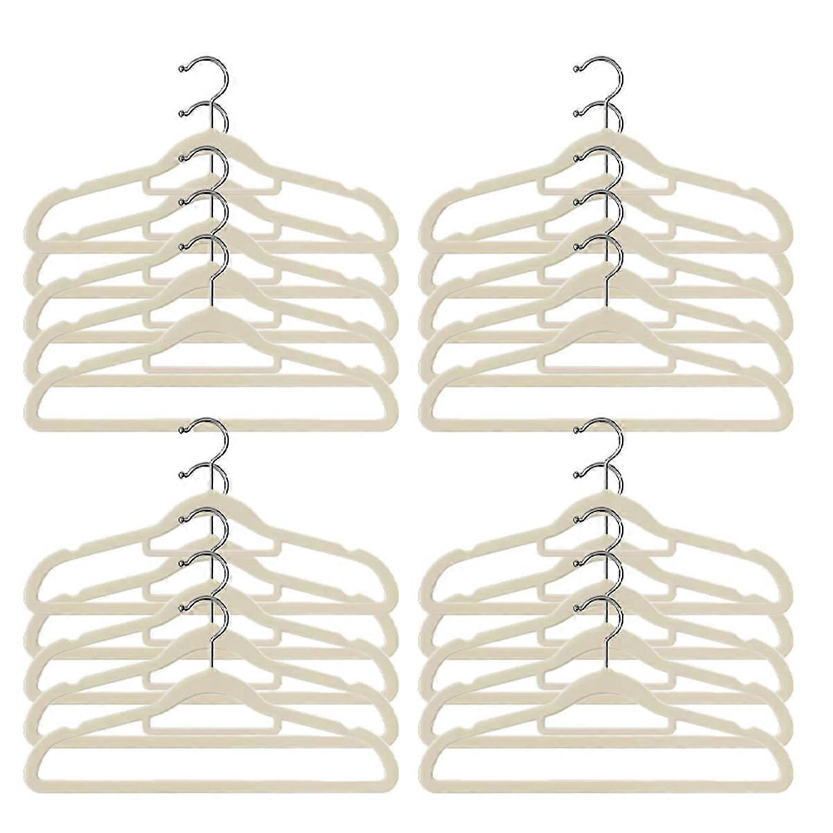 Flocking Rack Flocking Hanger Household Clothes Hanging Finishing Rack Non-Slip ...