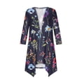 thumbnail image 5 of LOVZFMLL Cardigan pour Femmes à Imprimé Dégradé, Manches Longues, Ourlet Irrégulier, Cardigan Plissé, 5 of 5