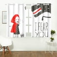 thumbnail image 2 of MKHERT Funny Fairy Tale Little Red Riding Hood And Wolf Window Curtains Kitchen Curtain Room Bedroom Drapes Curtains 26x39 inch, 2 Piece, 2 of 3