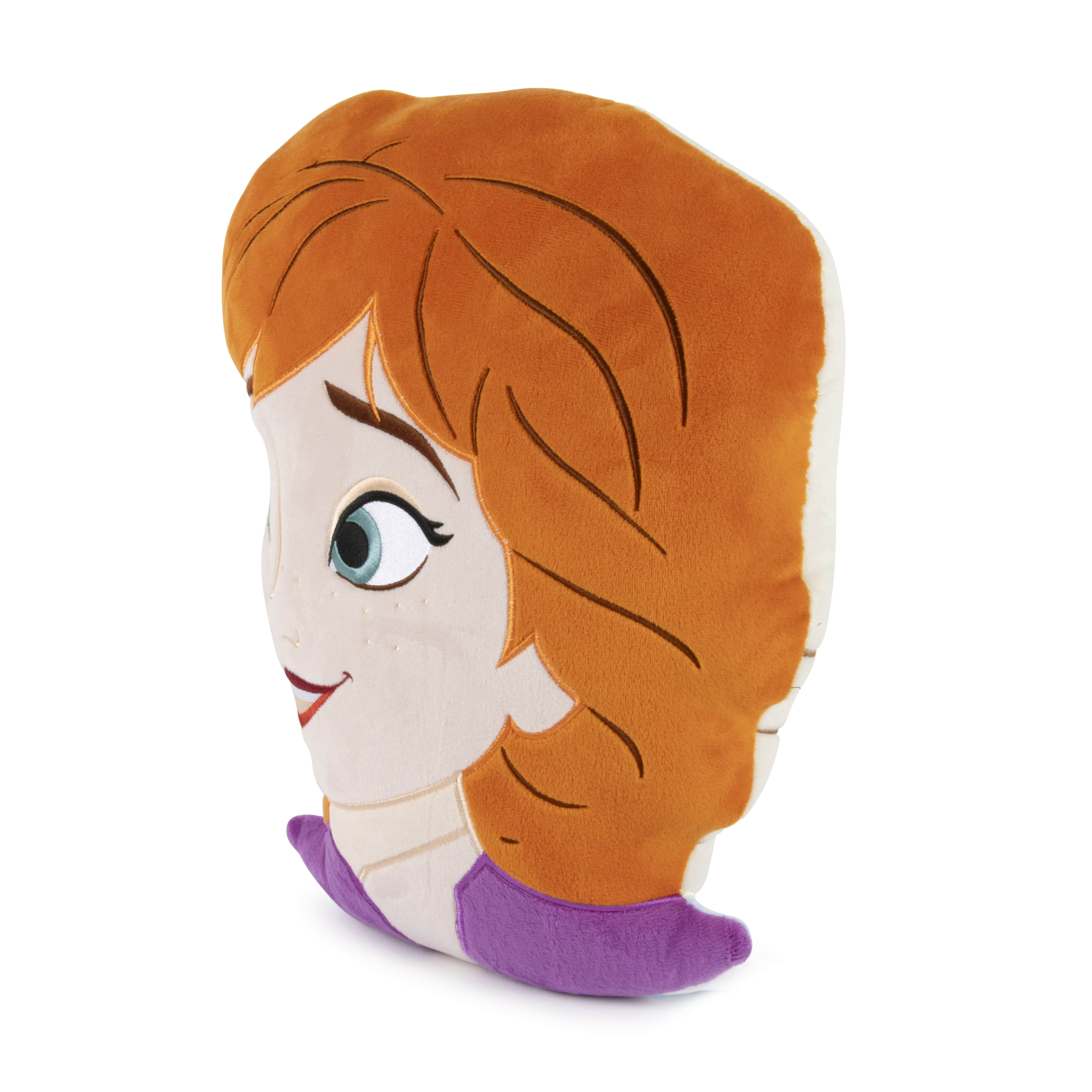 Frozen Elsa and Ana Reversible Decorative Pillow, Polyester Velboa, Multicolor, Disney