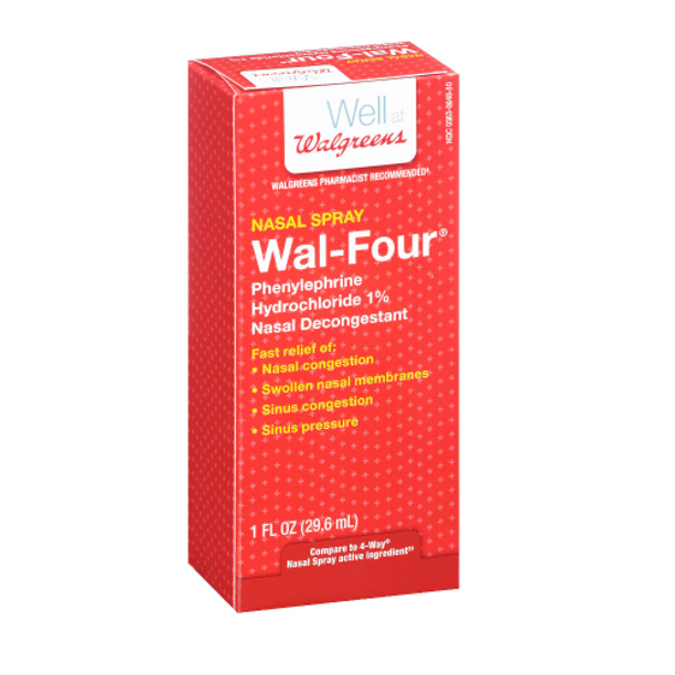 Walgreens Wal Four Nasal Decongestant Spray 1oz Walmart Com