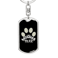 thumbnail image 5 of Bear Prints Mom Stainless Steel or 18k Gold Premium Swivel Dog Tag Keychain, 5 of 16
