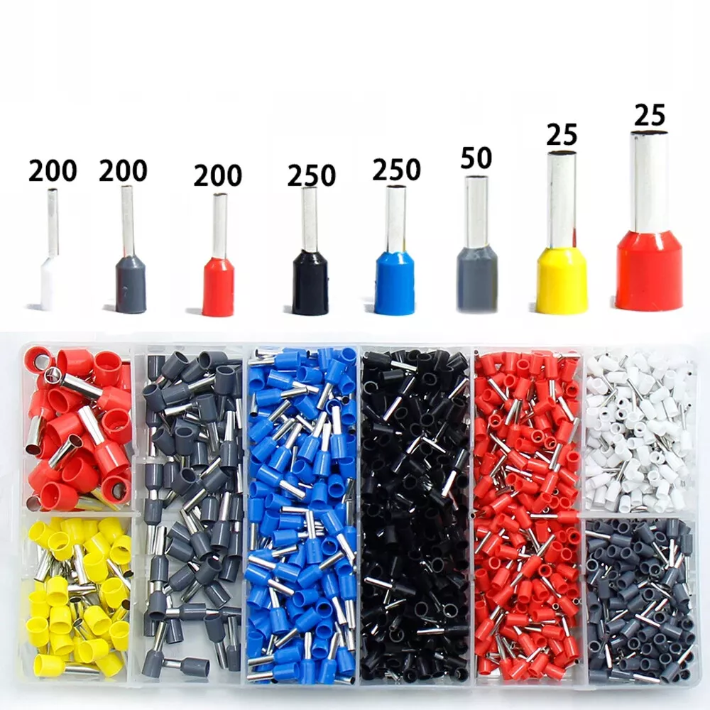 Ring crimping tool, self-adjusting ratchet pliers, wire connectors 1200 pieces-