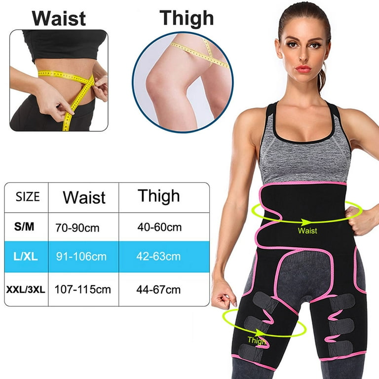 Professional Waist Trainer for Women 3 in 1 Thigh Trimmer Belt with Butt Lifter Slimming Body Shaper Sweat Band Dropshipping