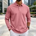 thumbnail image 3 of Oazcsf Polo Shirts for Men Long Sleeve Button Down Polo Shirt Collared Casual Breathable Tshirts Moisture Wicking Summer Classic Golf T-Shirt, 3 of 6