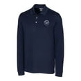 thumbnail image 2 of Men's Cutter & Buck Navy New York Mets Advantage DryTec Tri-Blend Long Sleeve Polo, 2 of 3
