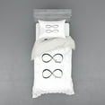 thumbnail image 2 of Ambesonne Love Bedding Set 4 Pcs, Infinity Monochrome, Queen, Black White, 2 of 3