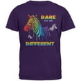 thumbnail image 1 of Gay Pride LGBT Dare To Be Different Purple Adult T-Shirt, 1 of 1