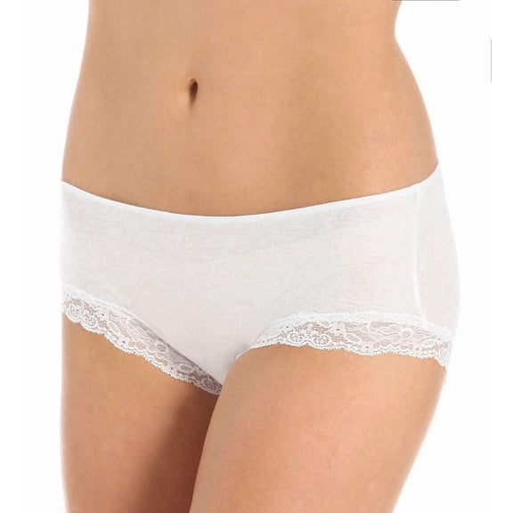 Women's Only Hearts 50840 Organic Cotton Hipster Panty (White S)