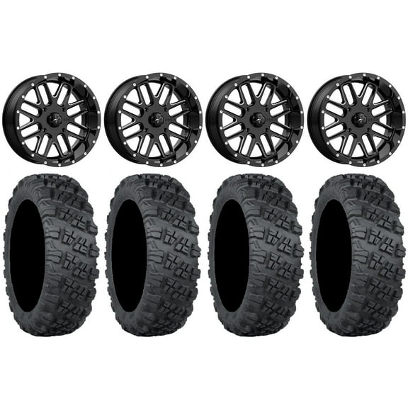 MSA Milled Bandit 18" Wheels 33" Versa Cross V3 Tires Polaris RZR XP 1000 / PRO XP / Ranger XP 900/1000