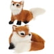thumbnail image 4 of FELTECHELECTR 2 zorros de peluche, juguetes de simulación, modelos decorativos de zorros, dibujos animados, decoración del hogar., 4 of 7
