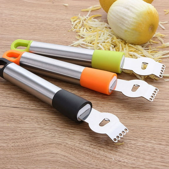 LABELEPH 1Pcs Citrus Zester for Oranges and Vegetables Round Handle Stainless Steel Grating