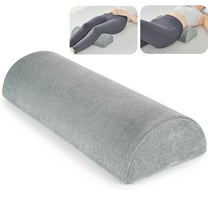 Knee Pillow,Comfortable Pure Memory Foam,Half Moon Bolster Pillow for Sciatica Pain Relief – Under Leg Support for Sleeping on Back – Half Moon Bolster for Bed, Grey