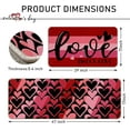 thumbnail image 3 of Valentines Day Love Sweet Love Kitchen Rugs Set of 2, Pink Red Hearts Stripes Kitchen Mats Decor, Anniversary Wedding Floor Door Mat Home Decorations - 17x29 and 17x47 Inch, 3 of 6