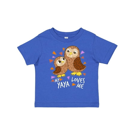 

Inktastic My Yaya Loves Me- Cute Owl Family Gift Toddler Boy or Toddler Girl T-Shirt