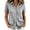 Gray, variant on Blouses for Women Dressy Casual Linen Collared Short Sleeve Shirt Rolled Cuff Button Down Summer Blouse Loose Fit Solid Color Top (Light Blue,S)