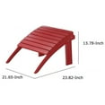 thumbnail image 5 of Arched Wooden Ottoman with Slatted Design and straight Legs in Red, 5 of 5