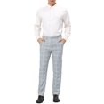thumbnail image 2 of Lars Amadeus Men's Plaid Dress Pants Regular Fit Flat Front Checked Trousers, 2 of 6