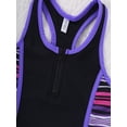 thumbnail image 6 of Alvivi Girls 2Pcs Swimwear One-piece Racer Back Jumpsuit Top Boyshorts Swimsuit Set 4-16 Purple 14, 6 of 7