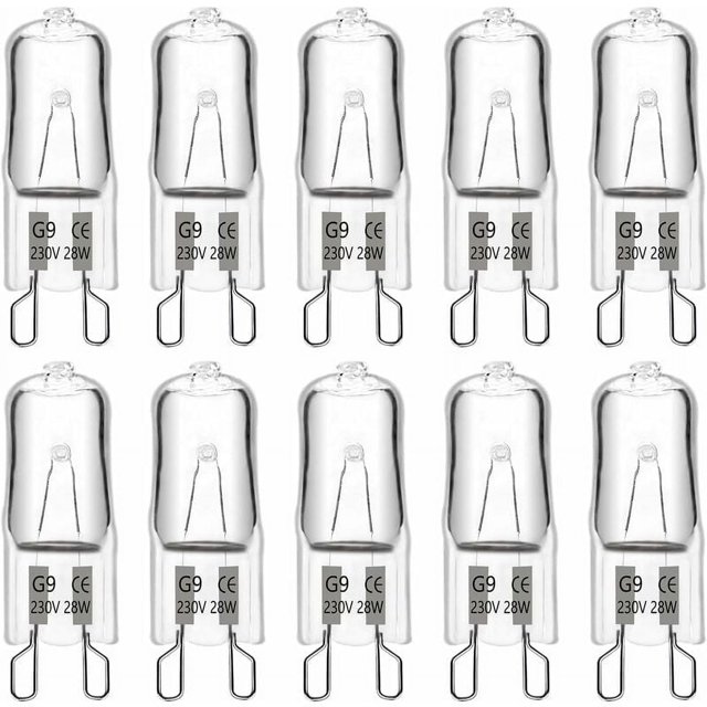 Lámpara de cristal compatible con lámparas de paisaje, bombilla halógena de material de vidrio de calidad con luz blanca cálida y brillante y base antioxidante niquelada para un rendimiento duradero
