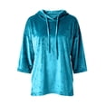 thumbnail image 4 of Oversized Sweatshirts for Women - 2026 Fall Winter Outfits Casual 3/4 Sleeve V Neck Comfort Hoodie Pullover, 4 of 5